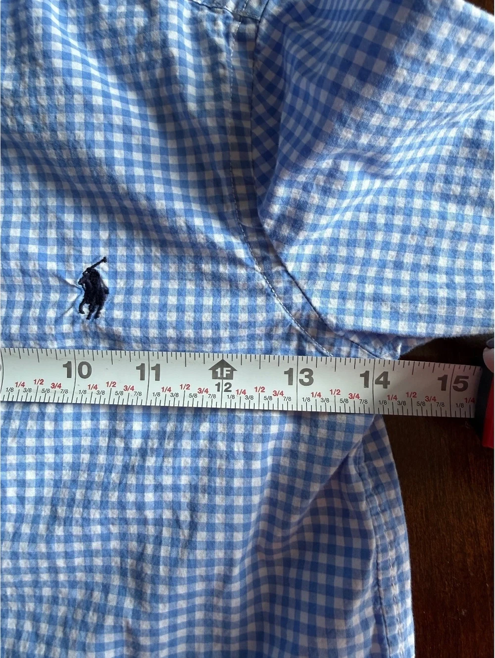 Ralph Lauren Boys Blue Gingham Button-Down Shirt Size 5